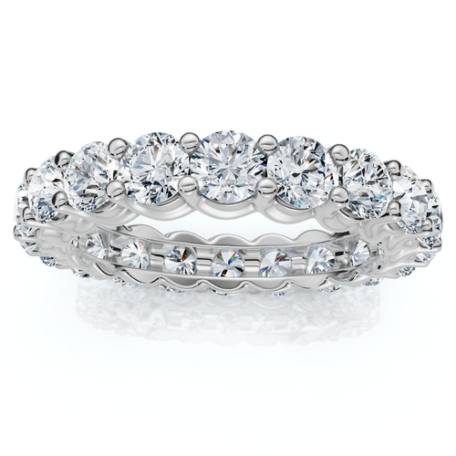 2 Ct Lab Created Moissanite Eternity Ring Womens Wedding Band 14k White Gold (G-H, VS)