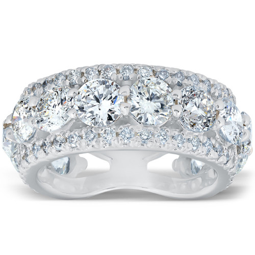 7 Ct Diamond 3/4 Eternity Ring 14k White Gold Womens Stackable Wedding Band (H-I, I1)