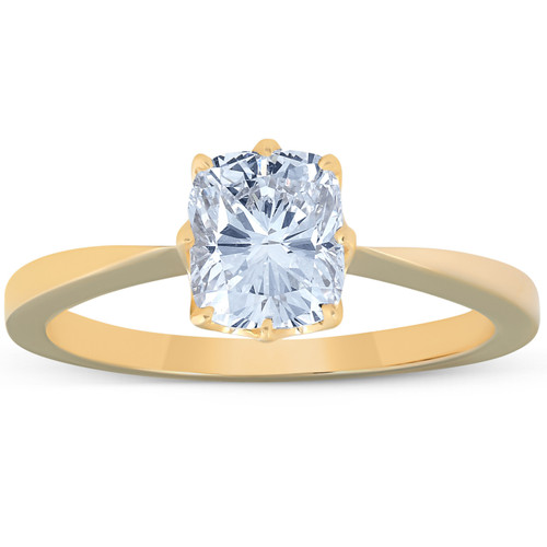 1 Ct Cushion Diamond Solitaire Engagement Ring 14k Yellow Gold (G-H, VS) 1 Ct Cushion Diamond Solitaire Engagement Ring 14k Yellow Gold (G-H, VS)