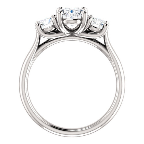 1 3/4 Ct Moissanite & Lab Grown Diamond 3 Stone Engagement Ring 10k White Gold (G/H, VS1-VS2) 1 3/4 Ct Moissanite & Lab Grown Diamond 3 Stone Engagement Ring 10k White Gold (G/H, VS1-VS2)