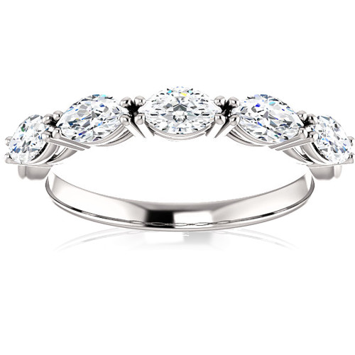 1 1/2Ct Oval Moissanite Wedding Ring Available in White, Yellow or Rose Gold (G-H, VS)