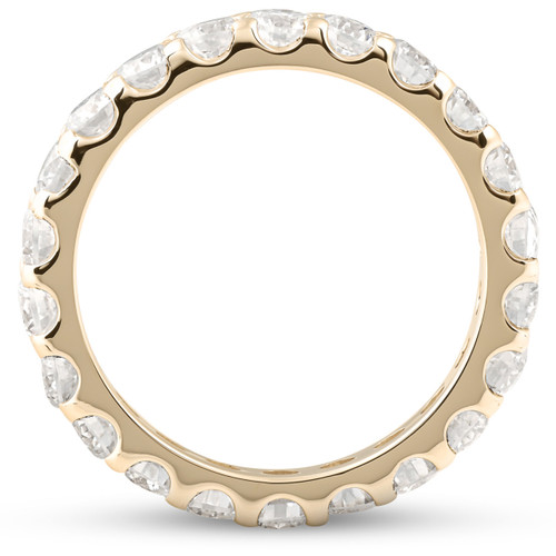 2Ct Didamond Eternity Ring 10k Yellow Gold U Prong Stackable Wedding Band