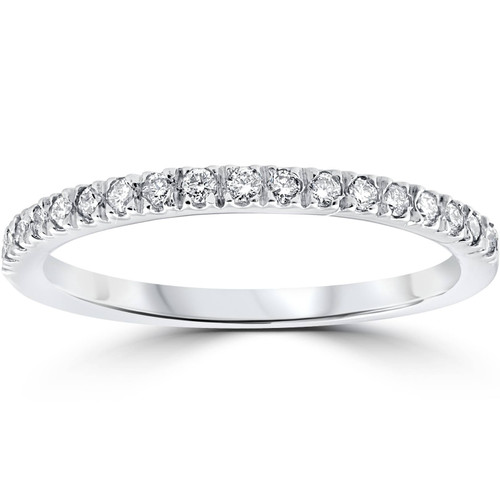 1/3ct Diamond Ring Womens Wedding Anniversary Band 10k White Gold (H-I, I1) 1/3ct Diamond Ring Womens Wedding Anniversary Band 10k White Gold (H-I, I1)
