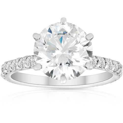 3 3/4 Ct Diamond Engagement Ring 14k White Gold (G-H, I2-I3) 3 3/4 Ct Diamond Engagement Ring 14k White Gold (G-H, I2-I3)