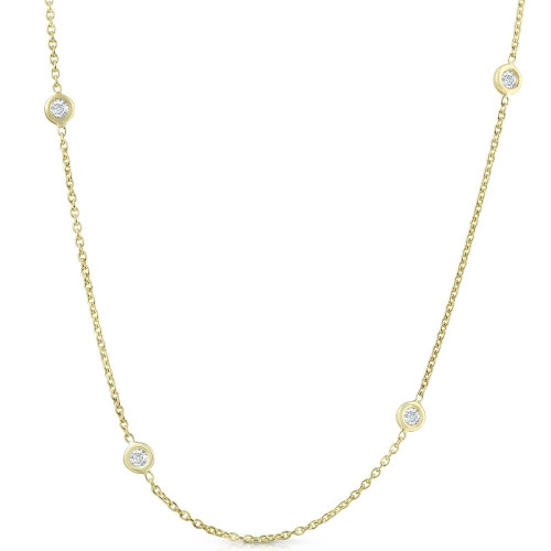 1ct Diamonds By The Yard 18" 14K Yellow Gold Womens Necklace (G-H, I1) 1ct Diamonds By The Yard 18" 14K Yellow Gold Womens Necklace (G-H, I1)