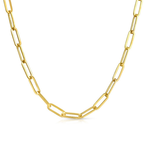 Solid 14k Yellow Gold 18" Clip Chain Necklace Solid 14k Yellow Gold 18" Clip Chain Necklace