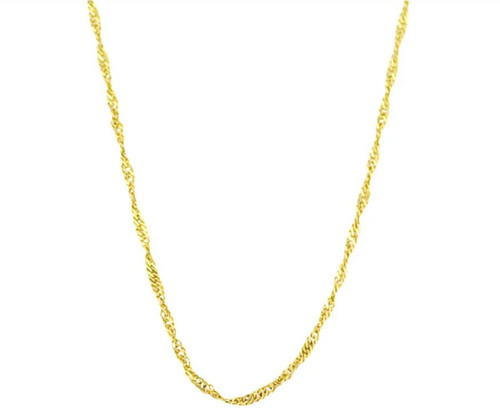 10k Yellow Gold Singapore Chain Necklace (18 inches) 10k Yellow Gold Singapore Chain Necklace (18 inches)