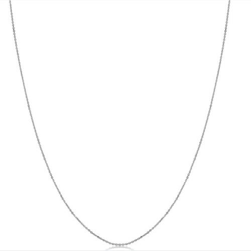 14k White Gold Diamond-cut Cable Chain (18 inches) 14k White Gold Diamond-cut Cable Chain (18 inches)