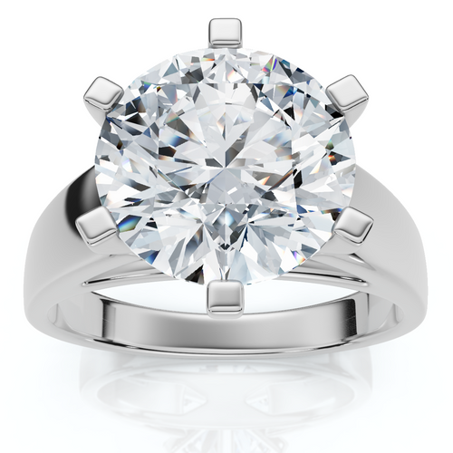 Certified 3 Ct Diamond Solitaire Engagement Cigar Ring 14k White Gold Lab Grown (F-G, VS)