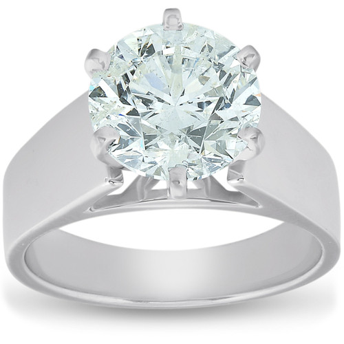 3Ct Diamond Solitaire Engagement Ring 14k White Gold Lab Grown (H-I, VS2-SI1) 3Ct Diamond Solitaire Engagement Ring 14k White Gold Lab Grown (H-I, VS2-SI1)