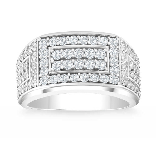 2Ct Men's Diamond Ring in 14k Gold Lab Grown (F-G, VS)
