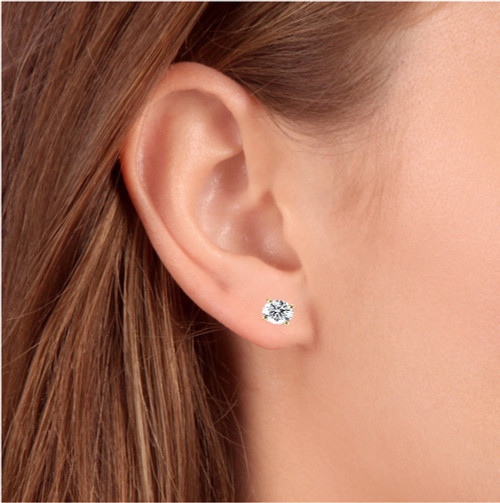 1 ct diamond stud earrings for women