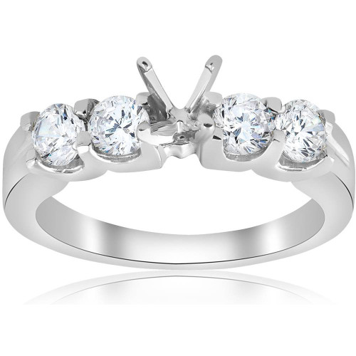 3/4ct Real Diamond Engagement Semi Mount Ring Setting (G-H, I1)