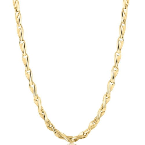 Solid 14k Yellow Gold Men's 22" Chain Necklace 49 Grams 4mm Thick Solid 14k Yellow Gold Men's 22" Chain Necklace 49 Grams 4mm Thick