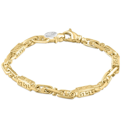 Men's Figaro Link 14k Gold (32gram) or Platinum (52gram) 5mm Link Bracelet 8.5"