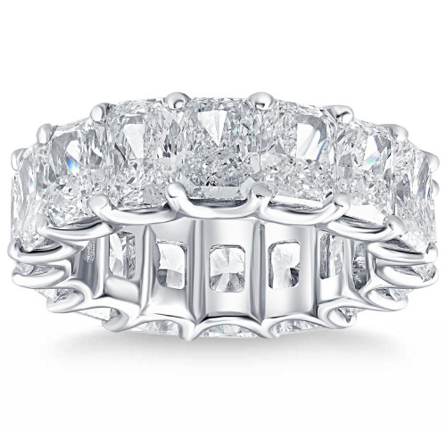 11 1/2Ct TW Radiant Cut Diamond Eternity Ring 14k Gold or Platinum Lab Grown (G-H, VS2-SI1)