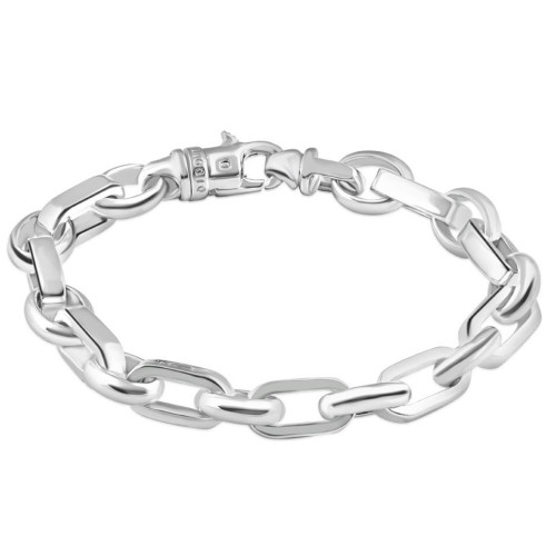 Men's Heavy Rolo & Round link 14k Gold (66gram) or Platinum (106gram) 11mm Bracelet 8.5"