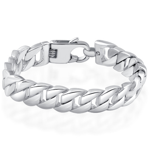 Men's Heavy Cuban 14k Gold (85gram) or Platinum (137gram) 13mm Link Bracelet 8.5"