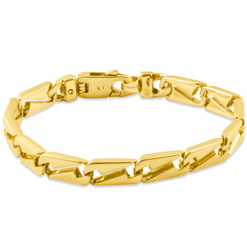 Men's Link 14k Gold (44gram) or Platinum (71gram) 7.5mm Bracelet 8.25"