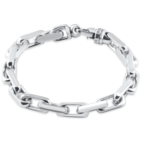 Men's Heavy Square and Round Link 14k Gold (66gram) or Platinum (107gram) 8mm Bracelet 8.5" Men's Heavy Square and Round Link 14k Gold (66gram) or Platinum (107gram) 8mm Bracelet 8.5"