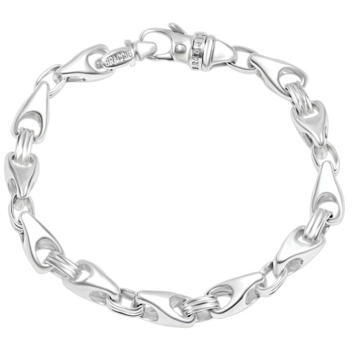 Men's Designer Seed Link 14k Gold (50gram) or Platinum (81gram) 8mm Bracelet 8.5"