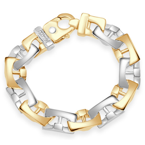 Men's Link 14k Gold (130gram) or Platinum (210gram) 14mm Bracelet 9" Men's Link 14k Gold (130gram) or Platinum (210gram) 14mm Bracelet 9"
