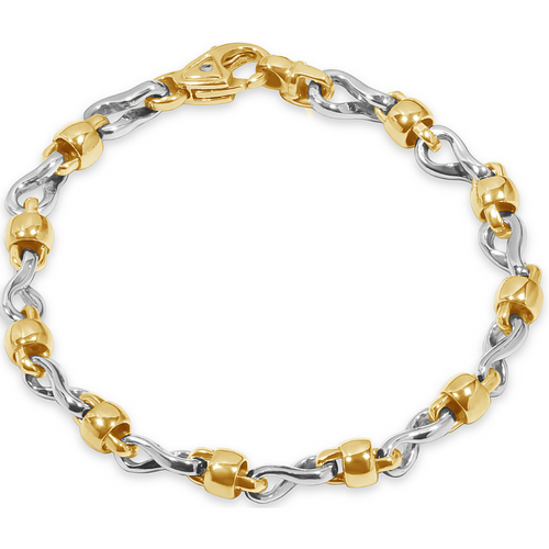 Men's Link 14k Gold (33gram) or Platinum (53gram) 6.5mm Bracelet 8.5"