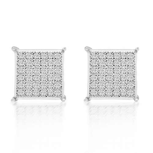 1/3Ct Pave Round Cut Natural Diamond Studs Screw Back White Gold Womens Earrings (I-J, I2-I3) 1/3Ct Pave Round Cut Natural Diamond Studs Screw Back White Gold Womens Earrings (I-J, I2-I3)