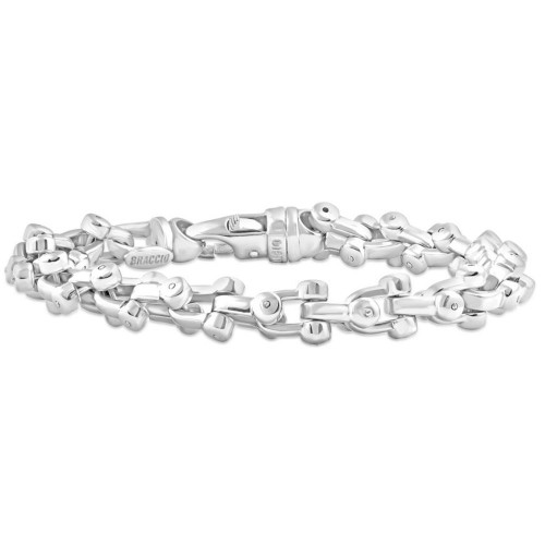 Men's Polished Steel Clasp 9.5mm Flexible Link  8.5 " Bracelet Men's Polished Steel Clasp 9.5mm Flexible Link  8.5 " Bracelet