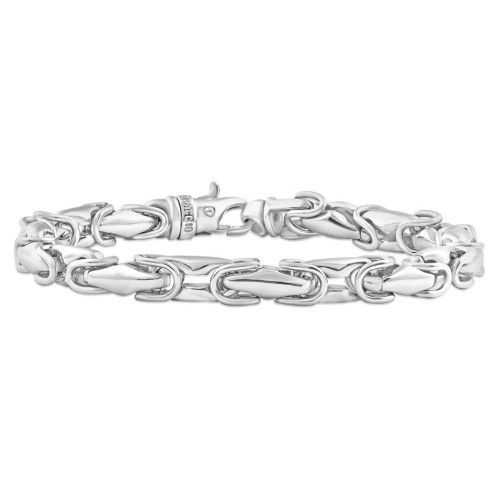 Men's Polished Steel Single Tone Clasp 6.5mm Flexible Link  8.5 " Bracelet Men's Polished Steel Single Tone Clasp 6.5mm Flexible Link  8.5 " Bracelet