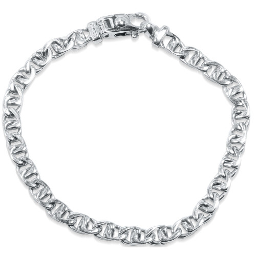Men's Designer Mariner Link 14k Gold (20gram) or Platinum (33gram) 6mm Bracelet 8.5"