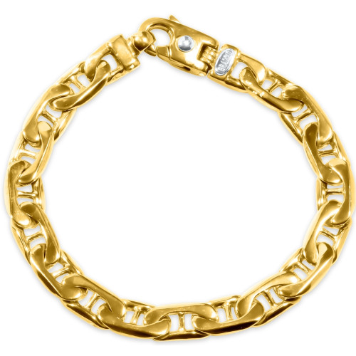 Men's Link 14k Gold (51gram) or Platinum (82gram) 9mm Bracelet 8.5" Men's Link 14k Gold (51gram) or Platinum (82gram) 9mm Bracelet 8.5"