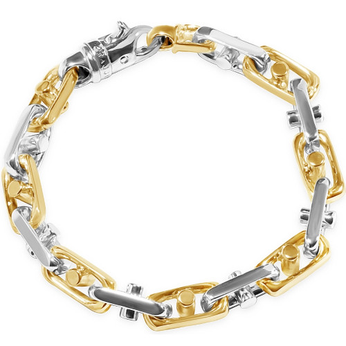 Men's Link 14k Gold (63gram) or Platinum (101gram) 8mm Bracelet 8.5" Men's Link 14k Gold (63gram) or Platinum (101gram) 8mm Bracelet 8.5"