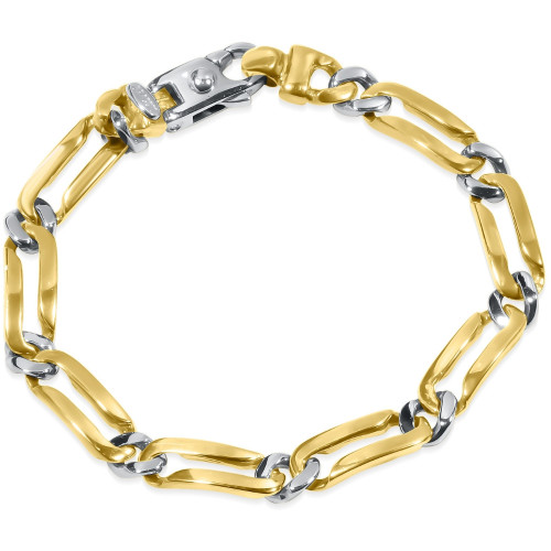 Men's Link 14k Gold (28gram) or Platinum (45gram) 7.5mm Bracelet 8.5" Men's Link 14k Gold (28gram) or Platinum (45gram) 7.5mm Bracelet 8.5"