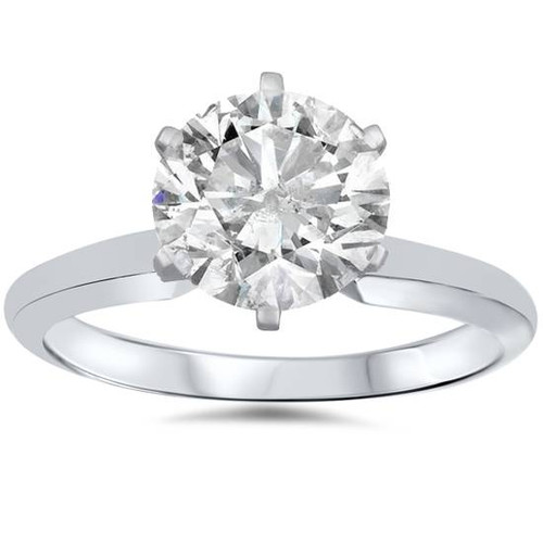 1 1/2ct Solitaire Diamond Engagement Ring 14K White Gold (F-G, SI)