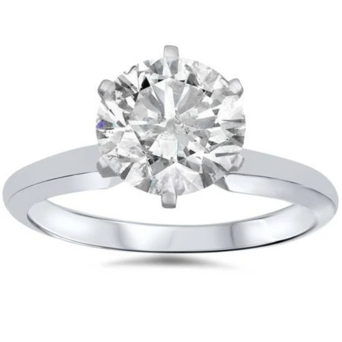 1 1/2ct Solitaire Diamond Engagement Ring 14K White Gold (F-G, SI)