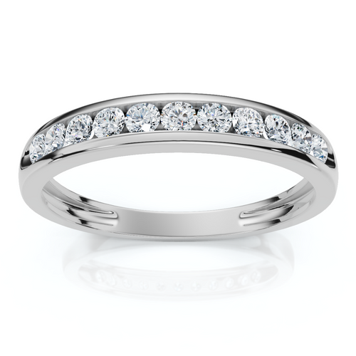 1/4Ct Lab Grown Channel Set Diamond Wedding Ring 14k Gold or Platinum (F-G, VS)