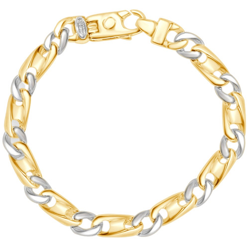 Men's Mariner & Curb Link 14k Gold (35gram) or Platinum (56gram) 7.5mm Bracelet 8" Men's Mariner & Curb Link 14k Gold (35gram) or Platinum (56gram) 7.5mm Bracelet 8"