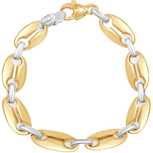 Men's Link 14k Gold (43gram) or Platinum (70gram) 11mm Bracelet 8.5"
