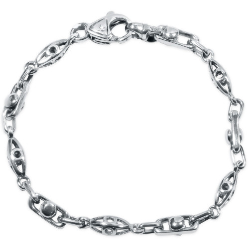 Men's Link 14k Gold (22gram) or Platinum (36gram) 5.5mm Bracelet 9"