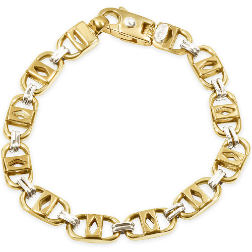 Men's Link 14k Gold (35gram) or Platinum (56gram) 9mm Bracelet 8.5"