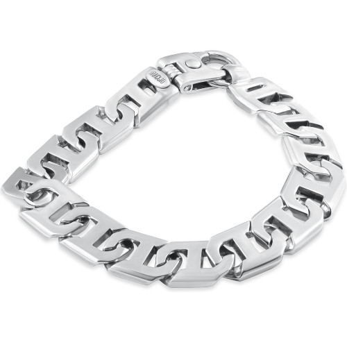 Men's Marine Link 14k Gold (86gram) or Platinum (138gram) 14.5mm Bracelet 9.25"