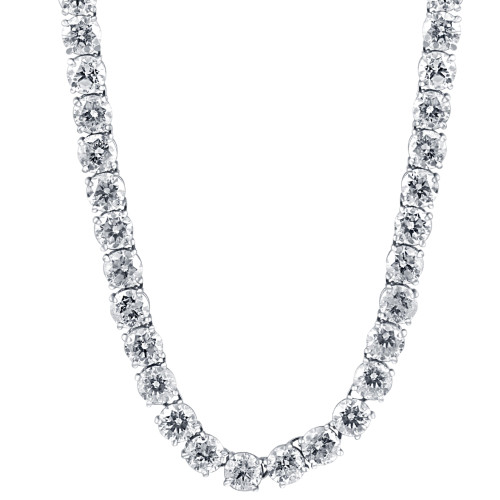 40 Ct TW Diamond Tennis Necklace 14K White Gold 16" (J-K, I2-I3)
