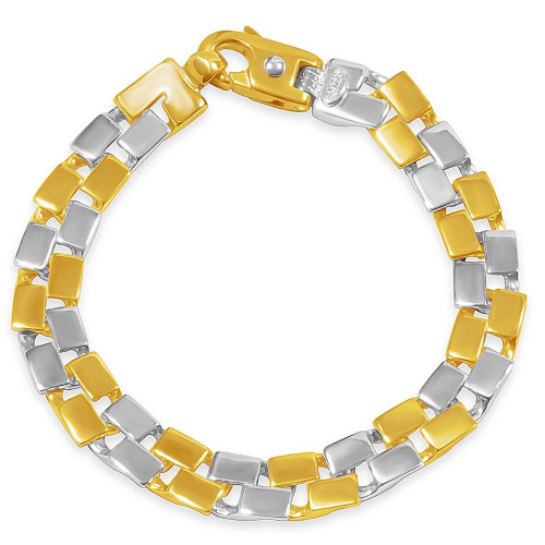 Men's Brick Link 14k Gold (43gram) or Platinum (70gram) 10mm Bracelet 9.25"