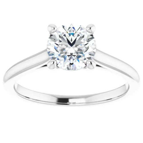1ct Round Diamond Solitaire 14k Rose & White Gold Engagement Ring Lab Grown (G-H, VS)