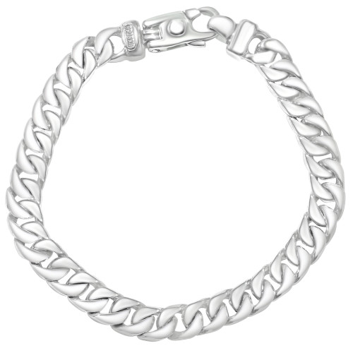Men's Curb Link 14k Gold (34gram) or Platinum (55gram) 7.5mm Bracelet 8.5"