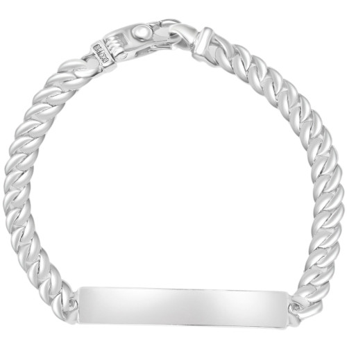 Men's Cuffed Link 14k Gold (38gram) or Platinum (61gram) 6.5-9mm Bracelet 8.5"