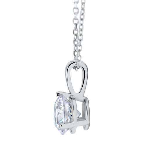 2 ct Solitaire Lab Grown Diamond Pendant available in 14K and Platinum (F, SI1-SI2) 2 ct Solitaire Lab Grown Diamond Pendant available in 14K and Platinum (F, SI1-SI2)