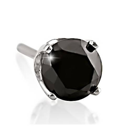 1/6ct Diamond Stud 10K White Gold (Black, I2-I3)