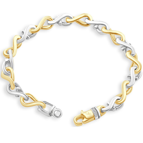 Men's 14k Gold (33gram) or Platinum (54gram) 6.5mm Link Bracelet 8.5"